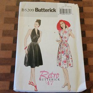 Butterick 5209 - Uncut - 1947 Vintage Reproduction - Sizes 14-20